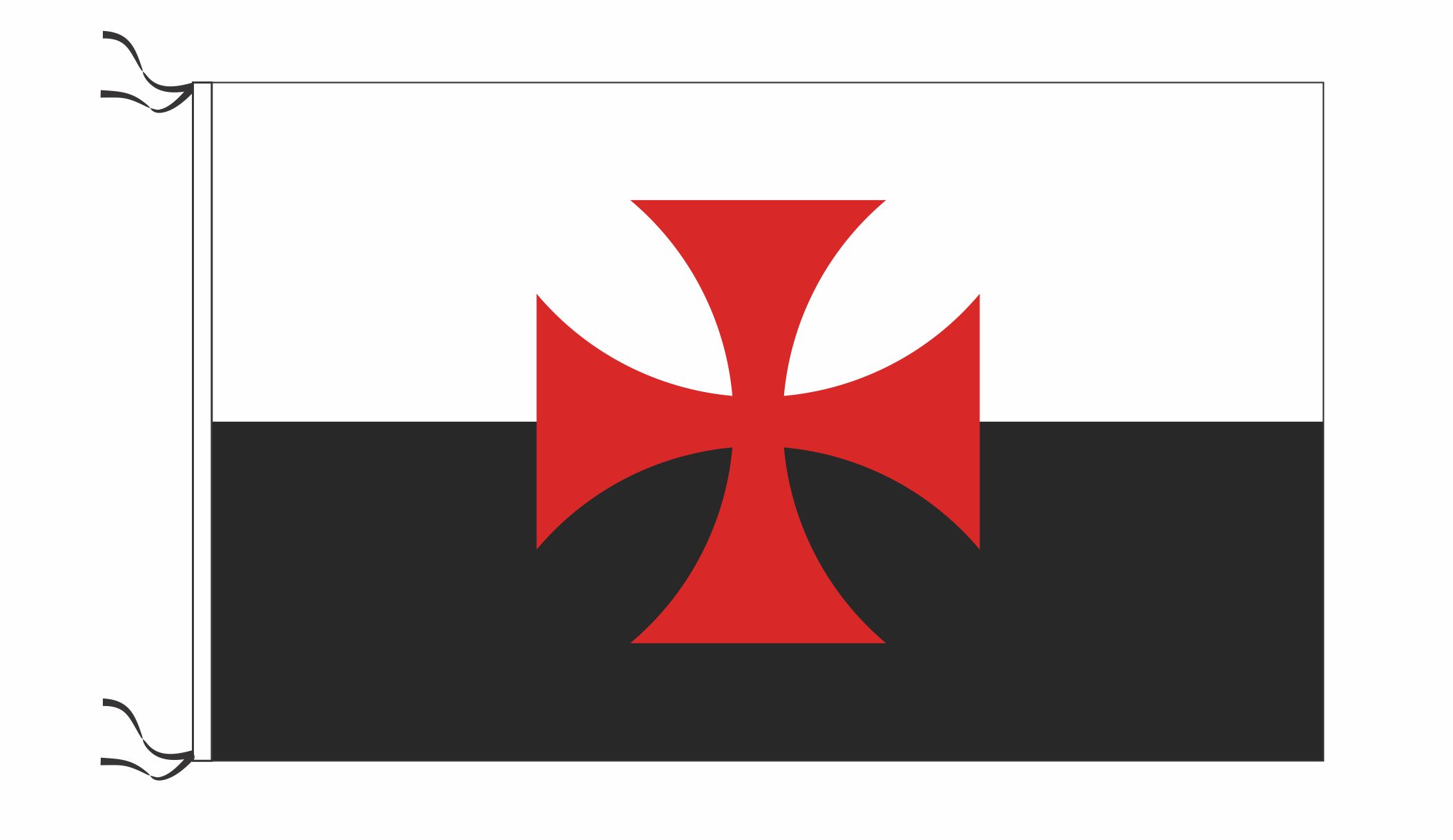 Caballeros templarios NEGRA medida 250 x 140 cm art:29408